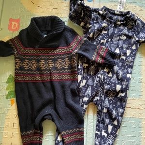 New Warm boy onsies 0-3 and  3-6
